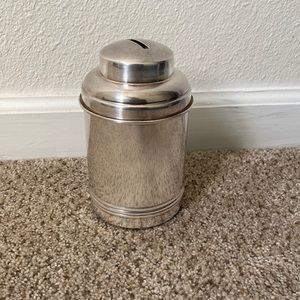 Pottery Barn Silver Plated Bank